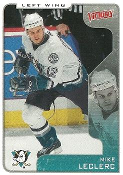 #7 Mike LeClerc - Anaheim Mighty Ducks - 2001-02 Upper Deck Victory Hockey