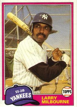 #802 Larry Milbourne - New York Yankees - 1981 Topps Baseball
