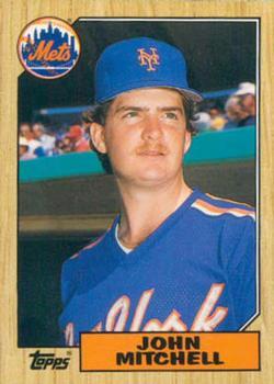 #80T John Mitchell  - New York Mets - 1987 Topps Traded Baseball