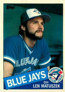 #80T Len Matuszek - Toronto Blue Jays - 1985 Topps Traded Baseball