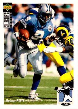 #80 Rodney Peete - Detroit Lions - 1994 Collector's Choice Football