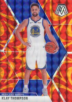 #80 Klay Thompson - Golden State Warriors - 2019-20 Panini Mosaic - Reactive Orange Basketball