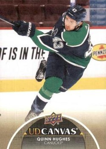 #C80 Quinn Hughes - Vancouver Canucks - 2021-22 Upper Deck - UD Canvas Hockey