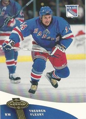 #80 Theoren Fleury - New York Rangers - 2000-01 Upper Deck Heroes Hockey