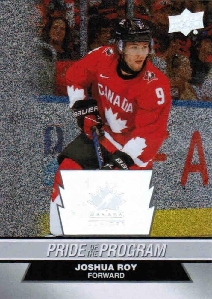 #80 Joshua Roy - Canada - 2023 Upper Deck Team Canada Juniors - Patterned Foilboard Hockey