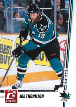#80 Joe Thornton - San Jose Sharks - 2010-11 Donruss Hockey