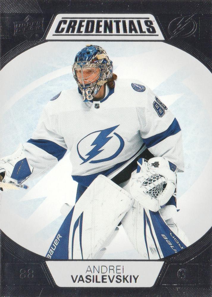 #80 Andrei Vasilevskiy - Tampa Bay Lightning - 2022-23 Upper Deck Credentials Hockey