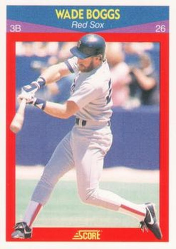 #80 Wade Boggs - Boston Red Sox - 1990 Score 100 Superstars Baseball