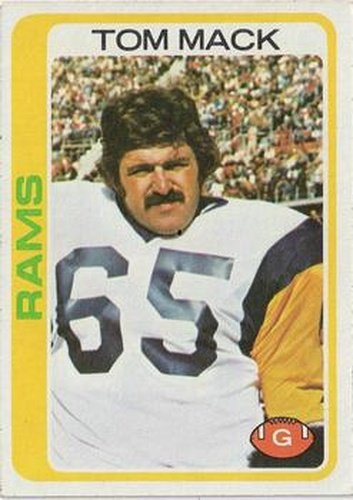 #80 Tom Mack - Los Angeles Rams - 1978 Topps Football