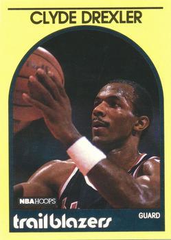 #80 Clyde Drexler - Portland Trail Blazers - 1989-90 Hoops Superstars Basketball