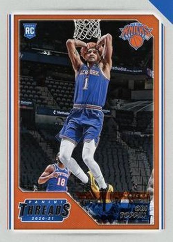 #80 Obi Toppin - New York Knicks - 2020-21 Panini Chronicles Basketball
