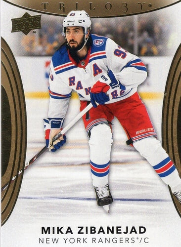 #80 Mika Zibanejad - New York Rangers - 2022-23 Upper Deck Trilogy Hockey