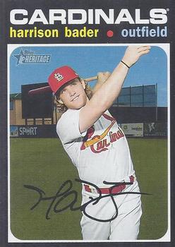 #80 Harrison Bader - St. Louis Cardinals - 2020 Topps Heritage Baseball