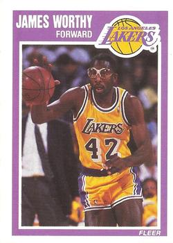 #80 James Worthy - Los Angeles Lakers - 1989-90 Fleer Basketball