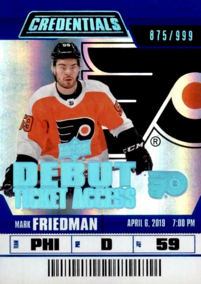 #80 Mark Friedman - Philadelphia Flyers - 2019-20 Upper Deck Credentials Hockey