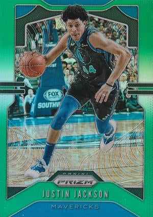 #80 Justin Jackson - Dallas Mavericks - 2019-20 Panini Prizm - Prizms Green Basketball