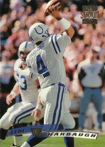 #80 Jim Harbaugh - Indianapolis Colts - 1996 Stadium Club Football
