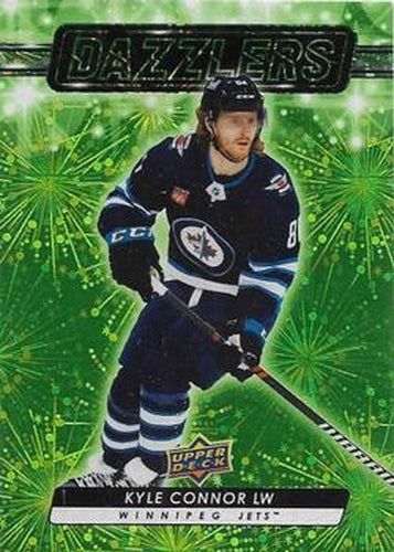 #DZ-80 Kyle Connor - Winnipeg Jets - 2023-24 Upper Deck - Dazzlers Green Hockey