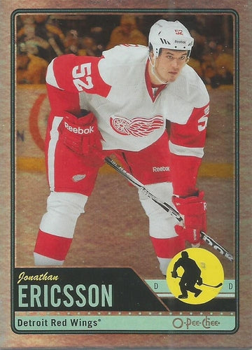 #80 Jonathan Ericsson - Detroit Red Wings - 2012-13 O-Pee-Chee - Rainbow Hockey
