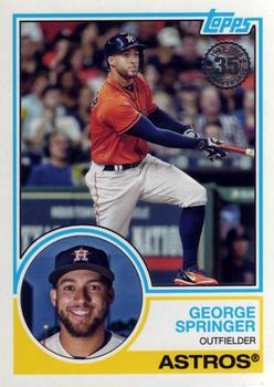 #83-80 George Springer - Houston Astros - 2018 Topps - 1983 Topps Baseball 35th Anniversary Baseball
