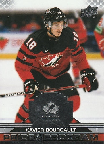 #80 Xavier Bourgault - Canada - 2022-23 Upper Deck Team Canada Juniors Hockey