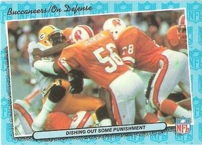 #80 Dishing Out Some Punishment Defense - Tampa Bay Buccaneers - 1986 Fleer Team Action Football