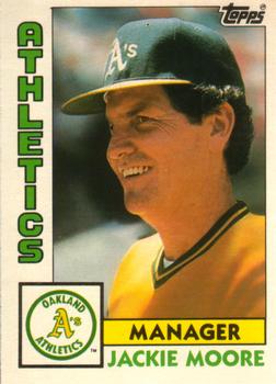 #81T Jackie Moore - Oakland Athletics - 1984 Topps Traded Baseball