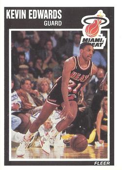 #81 Kevin Edwards - Miami Heat - 1989-90 Fleer Basketball