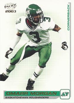 #81 Omarr Morgan - Saskatchewan Roughriders - 2003 Pacific CFL Football