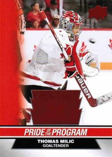 #81 Thomas Milic - Canada - 2023 Upper Deck Team Canada Juniors - Red Foil Hockey