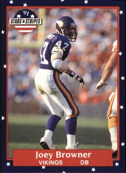 #81 Joey Browner - Minnesota Vikings - 1991 Fleer Stars 'n Stripes Football