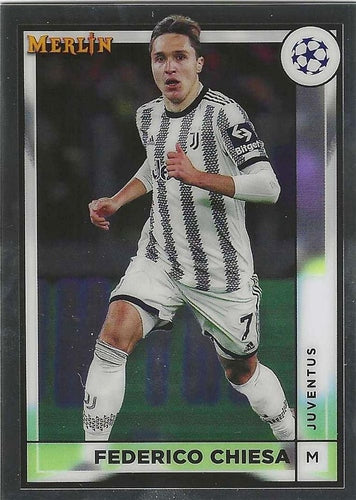 #81 Federico Chiesa - Juventus - 2022-23 Merlin Chrome UEFA Club Competitions Soccer