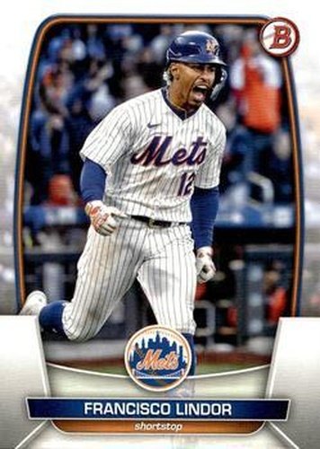#81 Francisco Lindor - New York Mets - 2023 Bowman Baseball