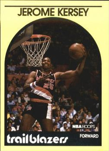 #81 Jerome Kersey - Portland Trail Blazers - 1989-90 Hoops Superstars Basketball