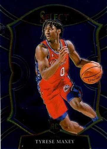 #81 Tyrese Maxey - Philadelphia 76ers - 2020-21 Panini Select - Blue Basketball