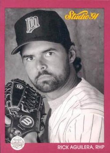 #81 Rick Aguilera - Minnesota Twins - 1991 Studio Baseball