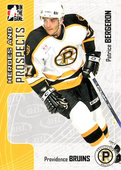 #81 Patrice Bergeron - Providence Bruins - 2005-06 In The Game Heroes and Prospects Hockey