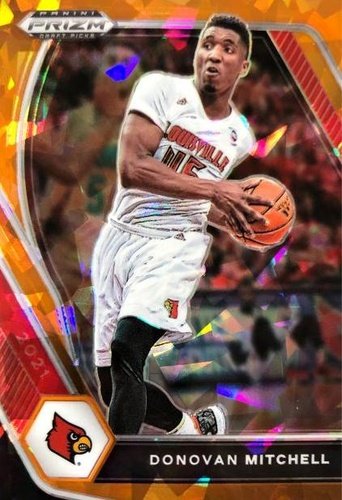 #81 Donovan Mitchell - Louisville Cardinals - 2021 Panini Prizm Draft Picks - Orange Ice Basketball