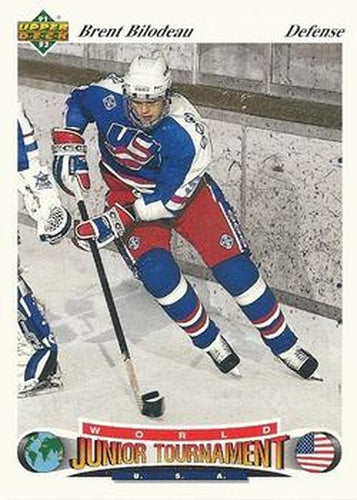#81 Brent Bilodeau - USA - 1991-92 Upper Deck Czech World Juniors Hockey