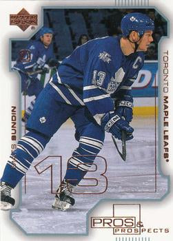 #81 Mats Sundin - Toronto Maple Leafs - 2000-01 Upper Deck Pros & Prospects Hockey
