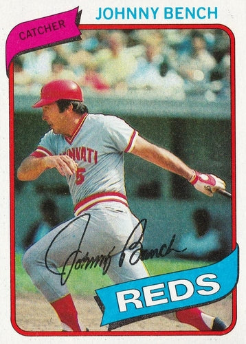 #100 Johnny Bench - Cincinnati Reds - 1980 Topps Baseball