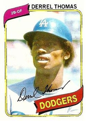 #23 Derrel Thomas - Los Angeles Dodgers - 1980 Topps Baseball