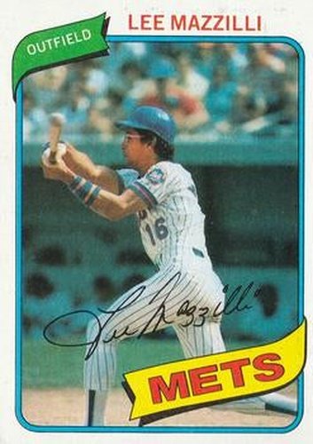 #25 Lee Mazzilli - New York Mets - 1980 Topps Baseball