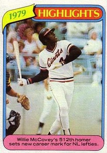 #2 Willie McCovey - San Francisco Giants - 1980 Topps Baseball