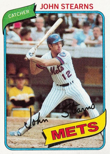 #76 John Stearns - New York Mets - 1980 Topps Baseball