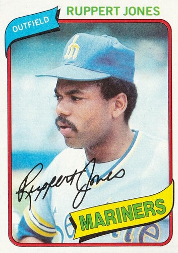 #78 Ruppert Jones - Seattle Mariners - 1980 Topps Baseball