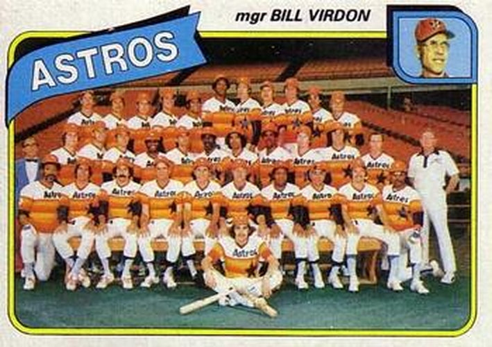 #82 Houston Astros / Bill Virdon - Houston Astros - 1980 Topps Baseball