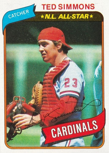 #85 Ted Simmons - St. Louis Cardinals - 1980 Topps Baseball