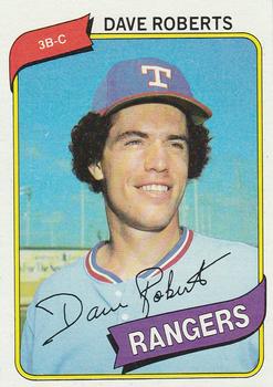 #93 Dave Roberts - Texas Rangers - 1980 Topps Baseball