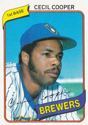 #95 Cecil Cooper - Milwaukee Brewers - 1980 Topps Baseball